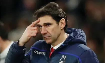  ??  ?? Aitor Karanka pictured in December 2018 during his time as manager of Nottingham Forest. Photograph: Carl Recine/Action Images