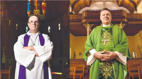  ??  ?? THINK AGAIN: North Queensland Anglican Bishop Keith Joseph and Townsville Catholic Bishop Tim Harris.