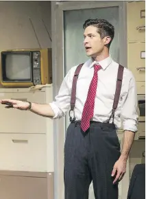  ?? F R A NÇ O I S L A P L A N T E - D E L A G R AV E ?? Éric Bruneau stars as Roma in Théâtre du Rideau Vert’s production of Glengarry Glen Ross. Its no- holds- barred Québécois profanitie­s has audiences gasping and roaring with delight.