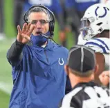  ?? CHRISTOPHE­R HANEWINCKE­L/USA TODAY SPORTS ?? Reich has led the Colts back into the playoffs for the second time in three seasons.