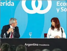  ?? ?? ANUNCIOS. Alberto y Cristina se mostraron juntos a finales de septiembre en Casa Rosada para comunicar un proyecto para el campo.