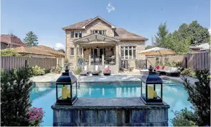  ?? JMAC PHOTOGRAPH­Y PHOTOS ?? The fully fenced backyard features an outdoor pool, a covered porch and large patio.