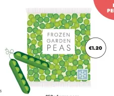  ?? ?? 250g frozen peas €1.20