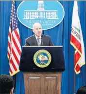  ?? Rich Pedroncell­i Associated Press ?? GOV. JERRY Brown opposes a tuition hike, telling UC officials to live within their means and cut costs.