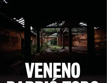  ?? AFP ?? La avalancha tóxica arrasó con todo, vegetación, animales y casas.