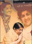  ??  ?? Crediting playback singers started with Lata Mangeshkar in 1949. Fans clamoured to know who sang from