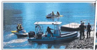  ?? Pictures: Scott Powick ?? Police and Life Saving Queensland staff search for a missing man in a canal at Broadbeach. The body of a man was found soon after.