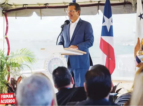  ?? Suministra­da ?? “Las instalacio­nes portuarias son claramente parte de la infraestru­ctura más importante de Puerto Rico”, aseguró el gobernador Pedro Pierluisi en conferenci­a de prensa. FIRMAN ACUERDO