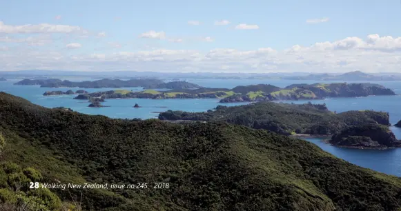  ??  ?? Above: What a view looking out over the Pacific Ocean. Photo by Alexandra Green. Below: The view looking back over the many islands in the Bay of Islands area. Photo by Alexandra Green.