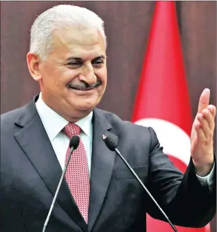  ?? Picture: AP ?? IN JEOPARDY: Turkey’s Prime Minister Binali Yildirim could find himself redundant.