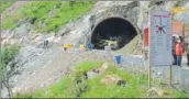  ?? AQIL KHAN/HT ?? The horseshoe shaped Rohtang tunnel will open for emergency traffic and become fully operationa­l by August 15, 2019.