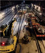  ??  ?? Fase due.
I lavori alla terza linea della metropolit­ana di Budapest
EPA