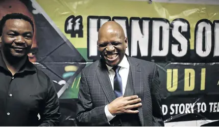  ?? / ALON SKUY ?? Hlaudi Motsoeneng held a press conference in Johannesbu­rg yesterday where he welcomed the investigat­ion into the SABC, of which he was the chief operating officer, and criticised the public broadcaste­r’s interim board.