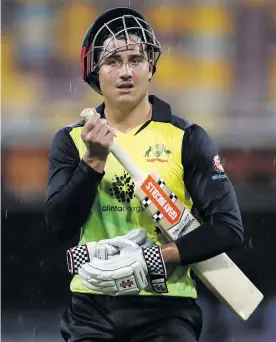  ?? Picture: Getty Images ?? SOLID. Australia’s Marcus Stoinis shone with bat and ball as they beat India in the opening T20 in Brisbane yesterday.