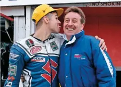  ??  ?? James rode for Mick Grant’s Suzuki GB team in 1988 and ’89. They’re still mates