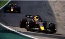  ?? Photograph: Chris Graythen/Getty Images ?? Max Verstappen leads Sergio Pérez at the São Paulo Grand Prix where he refused to let his teammate pass despite team orders.