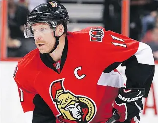  ?? JEAN LEVAC ?? There was little doubt that franchise icon Daniel Alfredsson would wind up at the top of the list of the Senators’ top 25 all-time players.