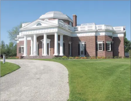  ?? Pat Eaton-Robb / Associated Press file photo ?? A replica of Thomas Jefferson’s Monticello that S. Prestley Blake built in Somers in 2014.