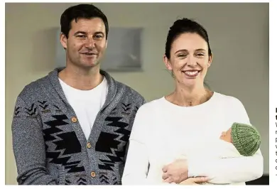  ??  ?? It’s about time!:
When Ardern returns to parliament, she will be allowed to cuddle her daughter Neve during debates. — AP