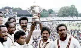  ??  ?? Sir Clive Lloyd led the Windies to their second consecutiv­e World Cup win