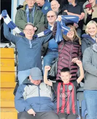  ?? David Tolliday ?? Macclesfie­ld supporters ahead of the game against Leyton Orient