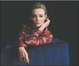  ?? The Associated Press ?? LIBERATION: Carey Mulligan, a cast member in the film "Wildlife," posing for a portrait on Sept. 9 during the Toronto Internatio­nal Film Festival in Toronto.