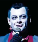  ??  ?? Wordsmith: Andy Serkis as singer Ian Dury GOD, I feel old. I’m finding it difficult to believe that this year marks the 40th anniversar­y of the release of Hit Me With Your Rhythm Stick, the song that turned the late Ian Dury into a star.It was one of the great records of the Seventies, and even now I can still see the original video for it in my mind’s eye and it was followed up closely by Reasons To Be Cheerful Part 3.Dury, who wasn’t far off his 37th birthday when the song topped the charts, was an