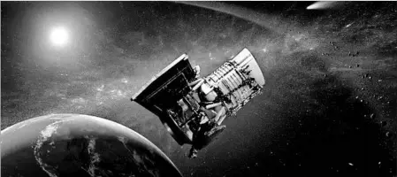  ?? NASA, JPL/CALTECH/WASHINGTON POST ?? Shown is an artist’s conception of the NEOWISE spacecraft, which Caltech astronomer Carrie Nugent uses to search for near-Earth asteroids.