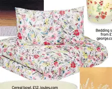  ??  ?? Candle, £12, cathkidsto­n.com
Bedding set, from £10, george.com