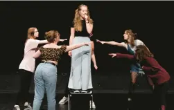  ?? ZOIE MORACK ?? North Central College students rehearse for“this is not the reunion,”presented April 10-14 in the Madden Theatre in Wentz Concert Hall in Naperville.