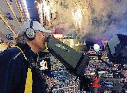  ?? [PHOTO PROVIDED] ?? Bobby Smith runs a camera during Super Bowl 50 in Santa Clara, California. Smith is from Stillwater.