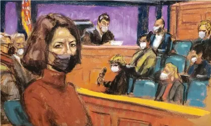  ?? Photograph: Jane Rosenberg/Reuters ?? Ghislaine Maxwell in a courtroom sketch.