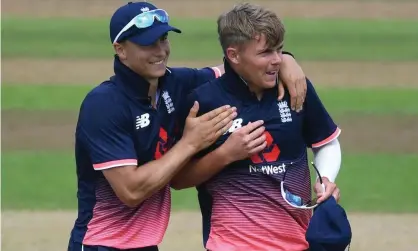  ??  ?? Sam Curran (right) says ‘the dream is to be playing all three formats together’ with his brother Tom (left) for England. Photograph: Laurence Griffiths/Getty Images