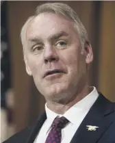  ?? CLIFF OWEN/AP ?? Former Interior Secretary Ryan Zinke is running for a congressio­nal seat in Montana and is far outpacing his Republican primary rivals in fundraisin­g.