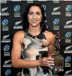  ??  ?? New Zealand women’s sevens player of the year Sarah Goss.
