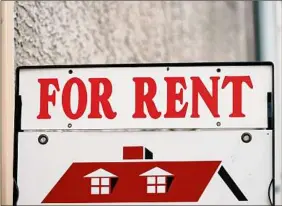  ?? Matt Rourke / Associated Press ?? The cost of renting an apartment is easing after skyrocketi­ng in recent years, though it remain painfully high for many Americans. The U.S. median rent rose 2.4 percent in January from a year earlier to $1,942.