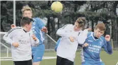  ??  ?? Heslerton Under-14s defend in their win against Newlands Park