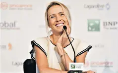  ??  ?? Hard work: Elina Svitolina hopes her efforts off the court will pay dividends in Singapore