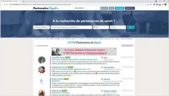  ??  ?? ▲ Il existe plusieurs sites Web de mise en contact pour trouver un partenaire dans votre sport favori. Partenaire Sport réunit déjà près de 20 000 inscrits, et il en arrive de nouveaux tous les jours.