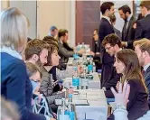  ??  ?? La quarta edizione del «Bocconi&Jobs abroad London»: anche i selezionat­ori, come i partecipan­ti, sono molto giovani