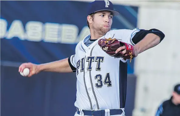  ?? — PITT ATHLETICS ?? Pitt Panthers pitcher T.J. Zeuch, a top Toronto Blue Jays prospect, has been assigned to the Vancouver Canadians.