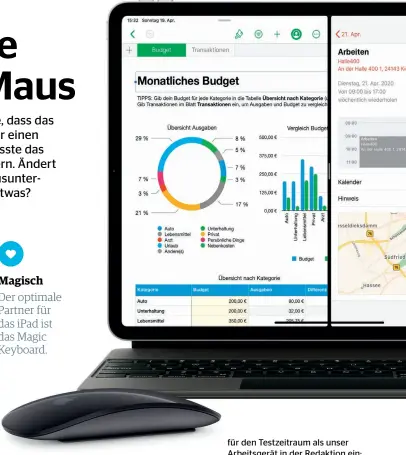  ??  ?? Magisch Der optimale Partner für das iPad ist das Magic Keyboard.