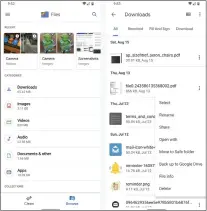  ?? ?? Files by Google lets you browse your phone’s local storage and perform a variety of actions on folders and files.