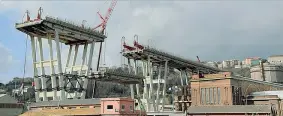  ?? (foto Ferrari /Lapresse) ?? Il cantiere La demolizion­e del troncone ovest del ponte Morandi