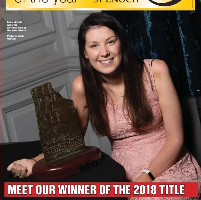  ?? Picture: Mark Gibson ?? Lucy Lintott wins the Scotswoman of the Year Award