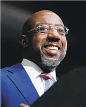  ?? BRYNN ANDERSON AP ?? Sen. Raphael Warnock, D-Ga., ran in a Jan. 5, 2021, runoff when he defeated incumbent Kelly Loeffler.