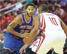  ?? TROY TAORMINA, USA TODAY SPORTS ?? Point guard Derrick Rose is among the new faces who could help the Knicks improve upon a 32-win season.