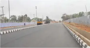  ??  ?? The new face of Waff road dualised by the Kaduna State government between December 2019 and March 2020