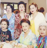  ??  ?? (Seated) Letty Hahn, Nenuca Blardony and Lory Jambalos; (standing) Evelyn Ranada, Lydia Reyes and Tessie Amparo.