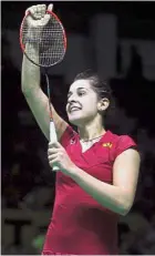  ??  ?? In good form: Carolina Marin is seeded third in Glasgow.